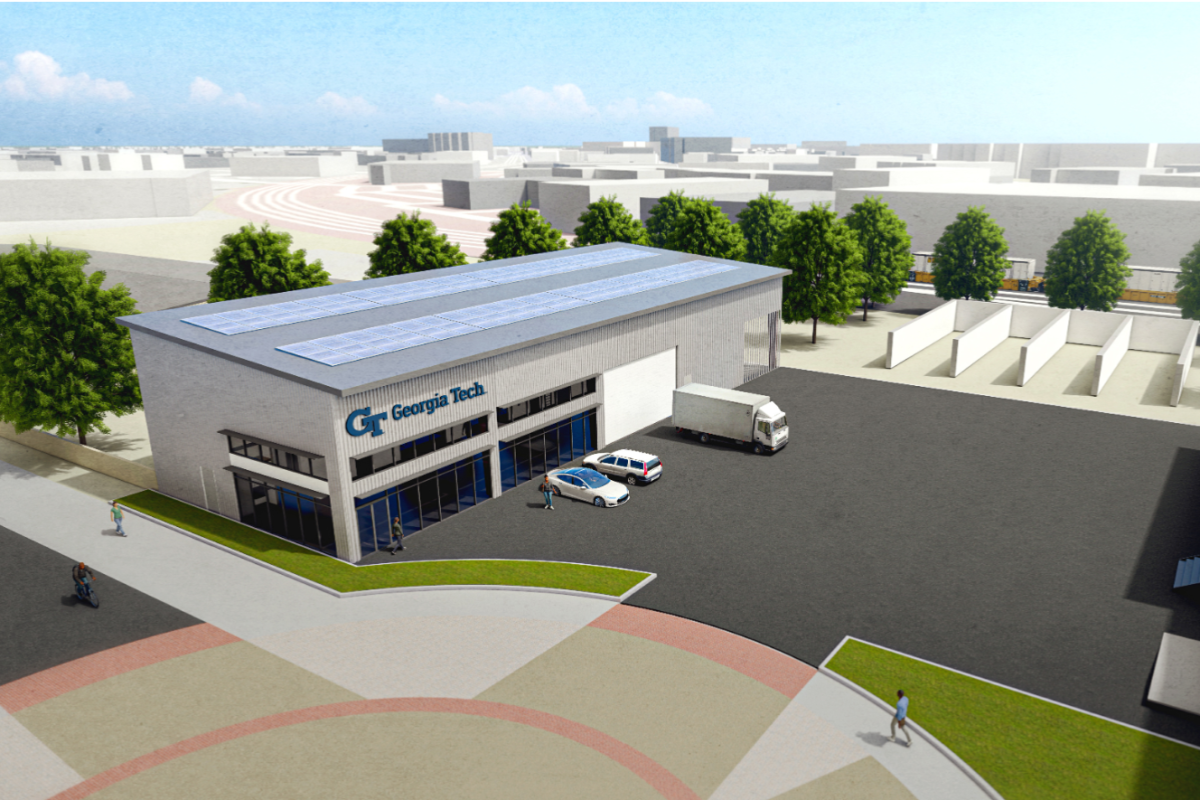 conceptual design of what the new AE School hangar will look like. 