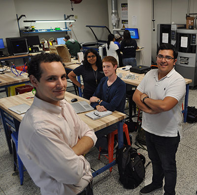 Prof.Claudio Di Leo with student officers in the AMS