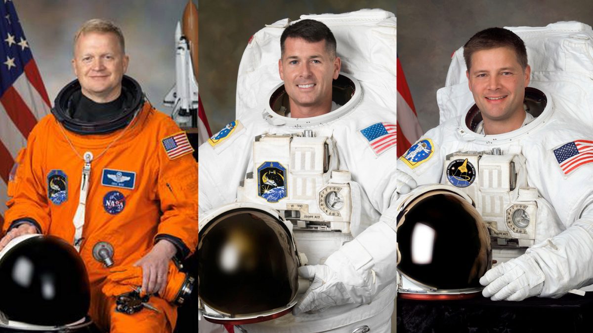 Eric Boe, Shane Kimbrough and Doug Wheelock