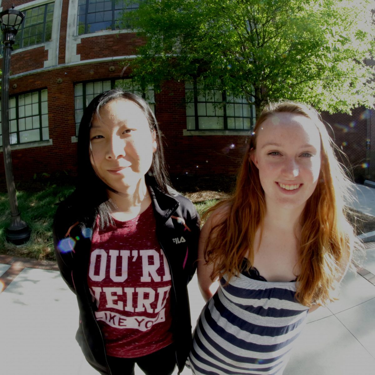 JaiYi Zhang, left, and Elizabeth Halloran,right