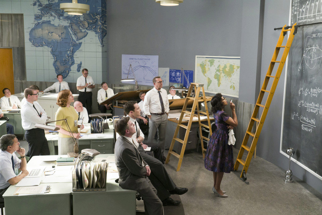 Movie still from the film Hidden Figures - chalkboard scene