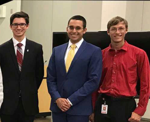 From left, three AE engineers: Kozel, Tom Neuman, and Matt Warren