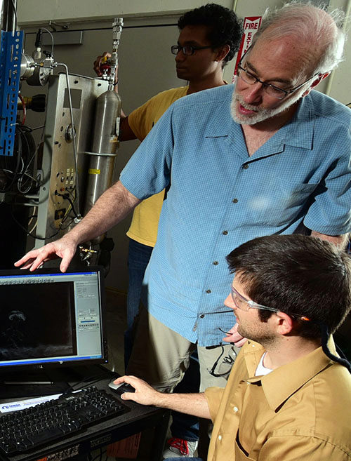 Professor Seitzman in the Combustion Lab 