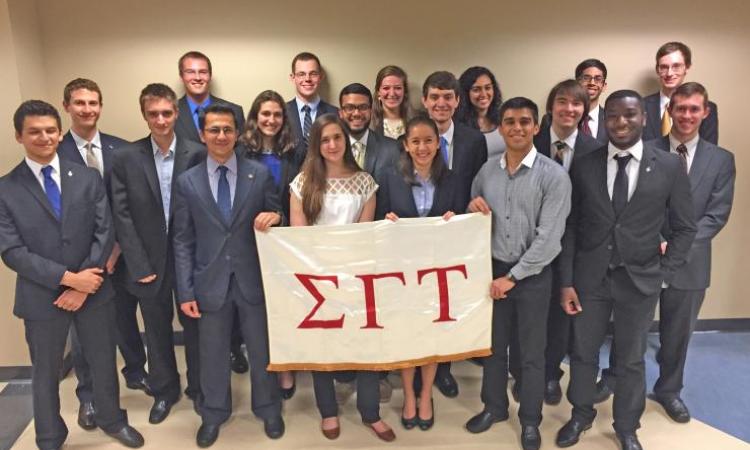 <p><em><strong>Twenty GT-AE undergraduates were inducted into the Georgia Tech chapter of Sigma Gamma Tau. Congratulations to these young scholars!</strong></em></p>
