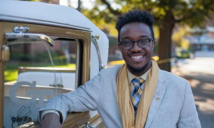 <p><strong><em>GT-AE undergraduate Henderson Johnson, II, was one of 25 students, Institute-wide, who who competed for the title Mr. Georgia Tech.</em></strong></p>